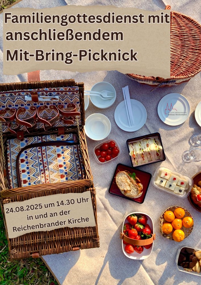 Picknick mit Erwachsenen und Kindern als Grafik2